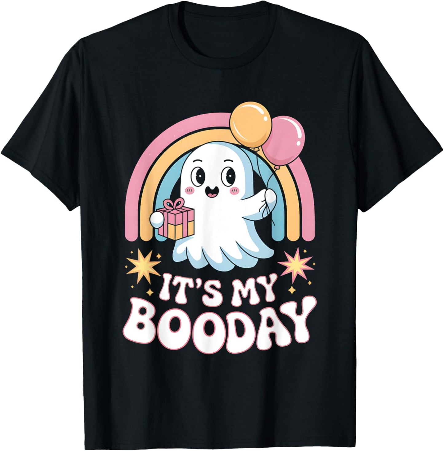 It's My Booday Halloween Ghost Costume For Kids Toddlers T-Shirt - T-Shirt | Black