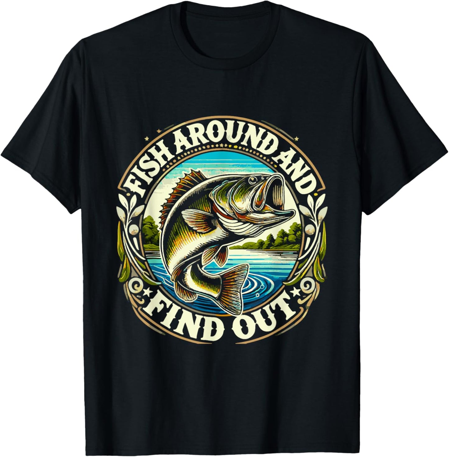 Fish around and find out T-Shirt - T-Shirt | Black