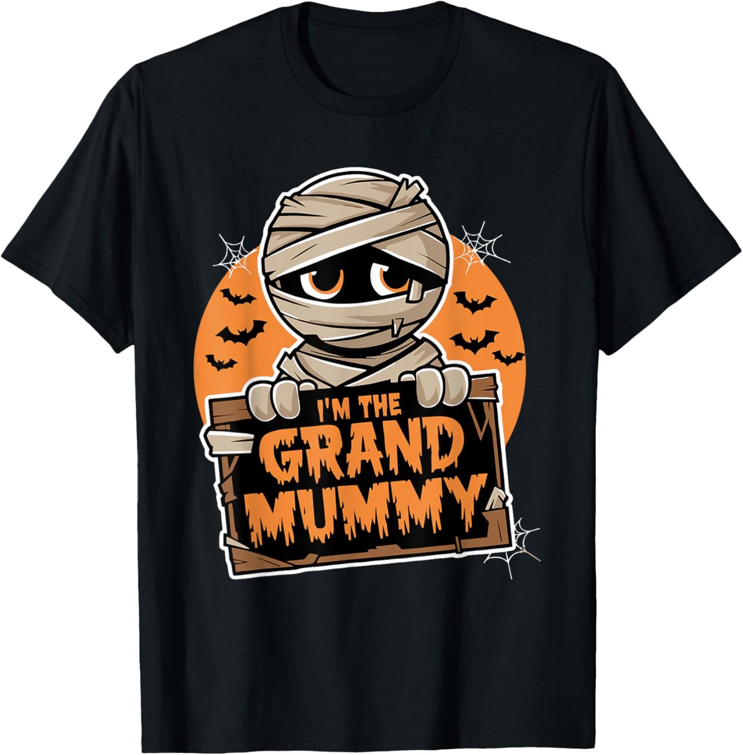 I'm The Grand Mummy Funny Grandma Halloween T-Shirt - T-Shirt | Black