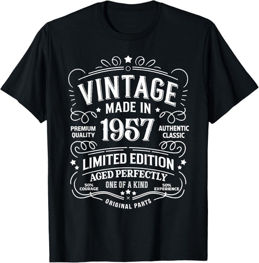 68th Birthday 1957 Birthday Gifts Women T-Shirt - T-Shirt | Black