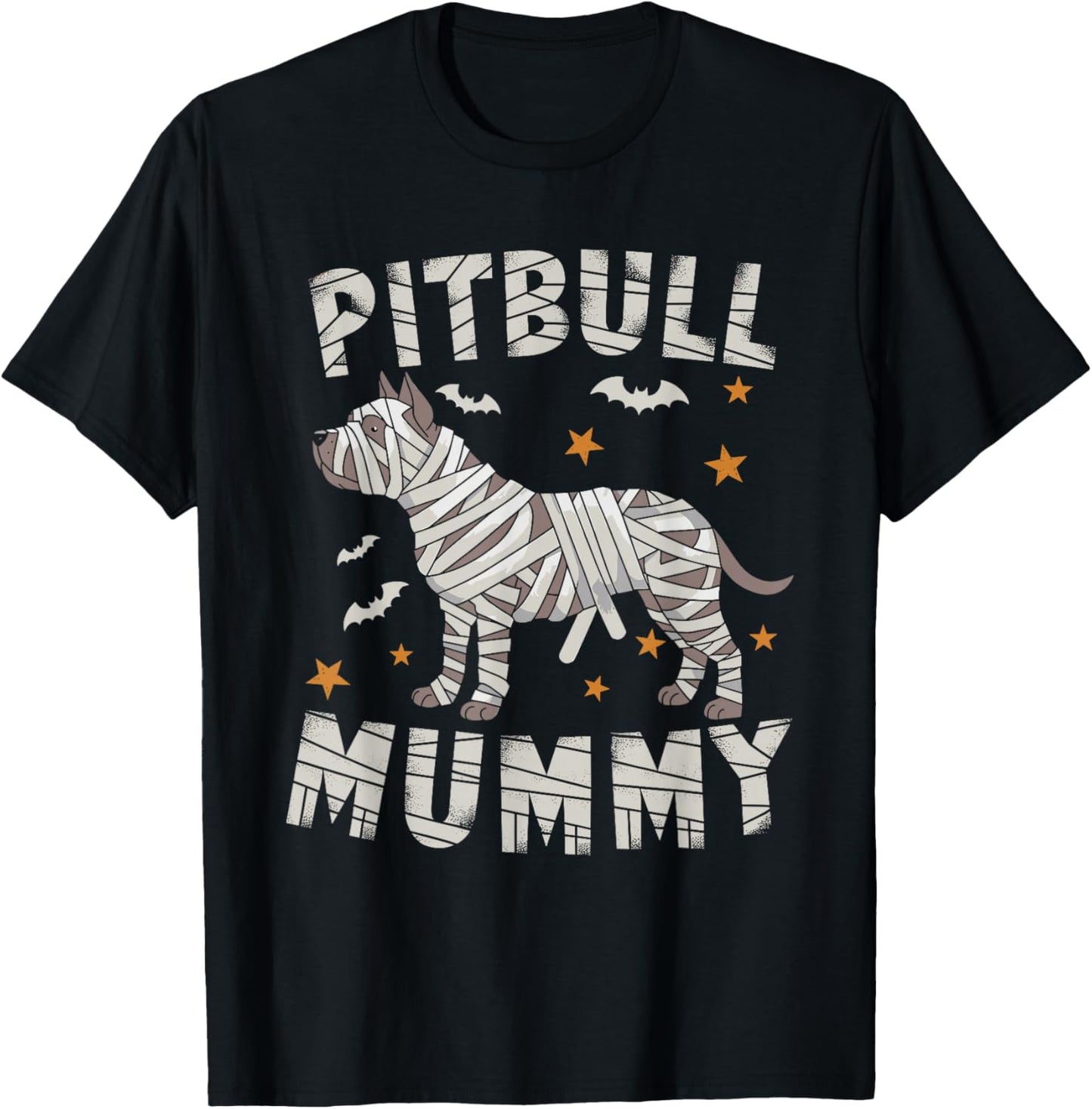 Halloween Costume Pitbull Lover Mummy Dog Owner T-Shirt - T-Shirt | Black