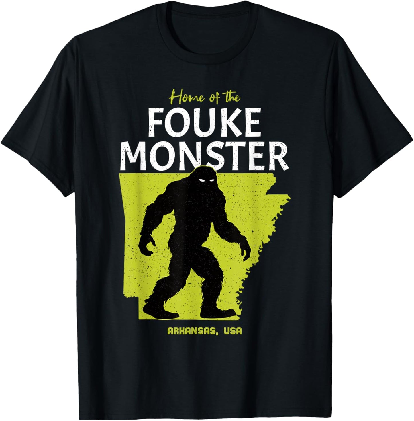 Fouke Monster Arkansas State American Cryptid T-Shirt - T-Shirt | Black