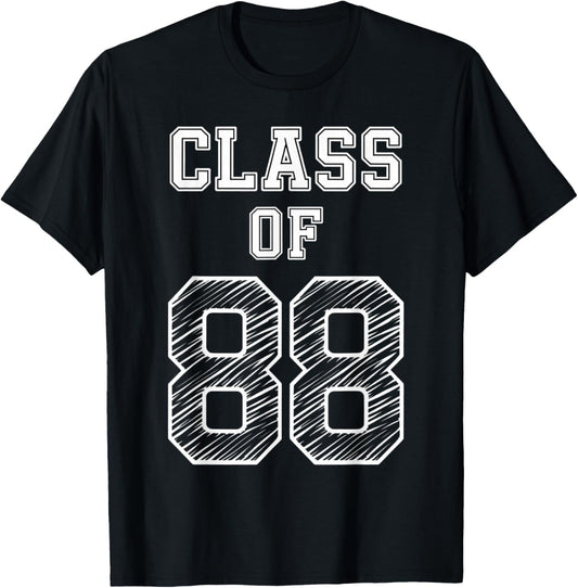 Class Of 1988 Retro Vintage Highschool Reunion T-Shirt - T-Shirt | Black