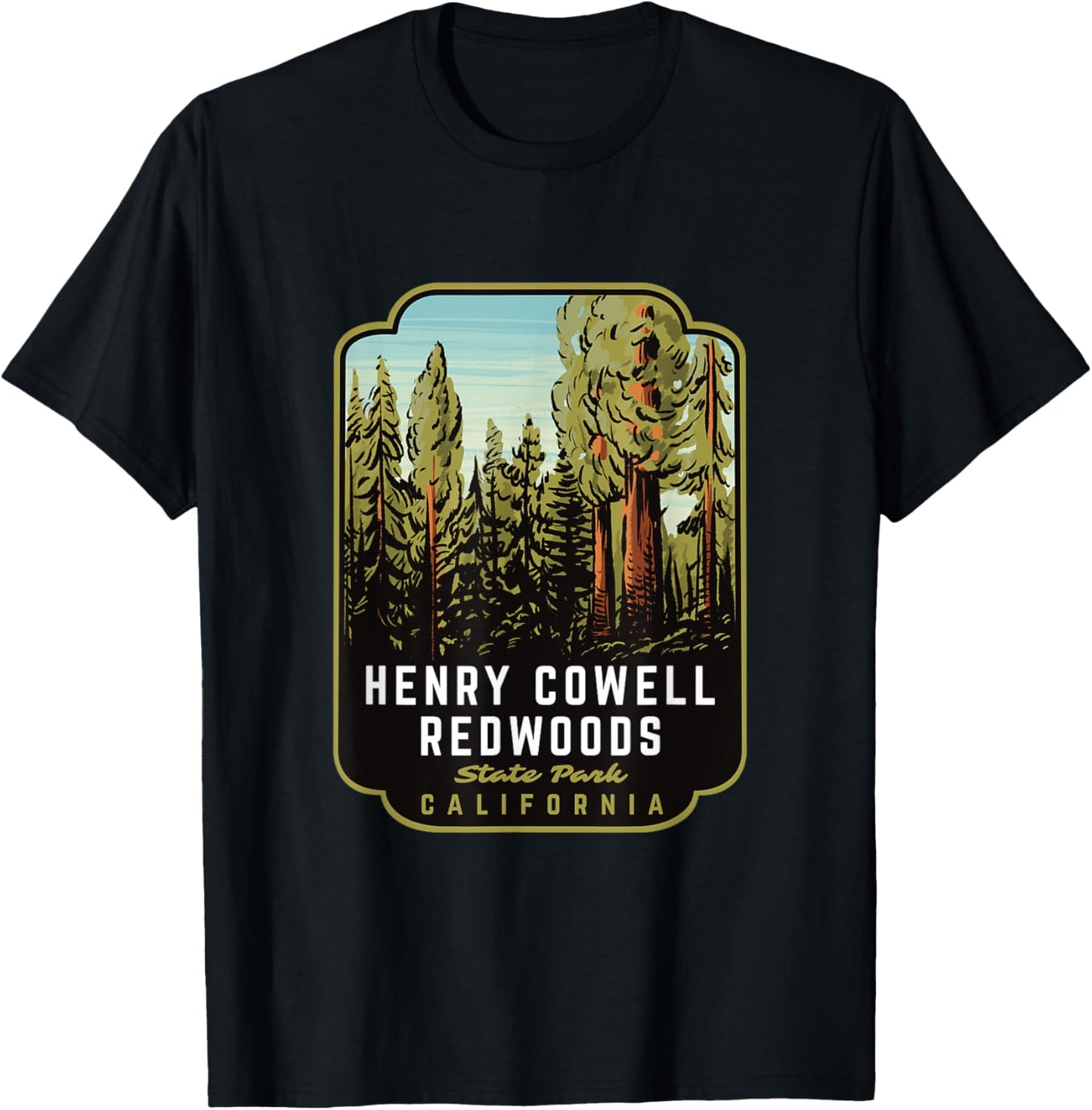 Henry Cowell Redwoods State Park CA T-Shirt - T-Shirt | Black
