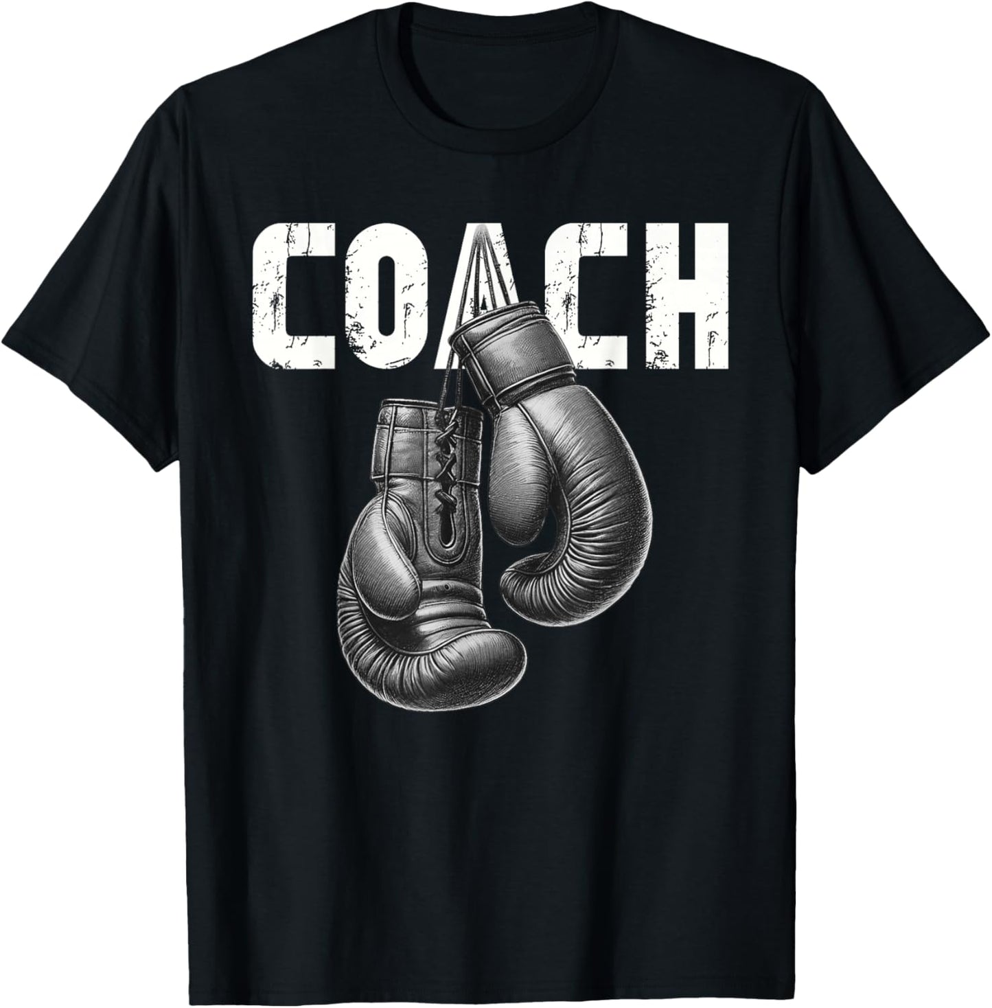Boxing Coach Kickboxing Boxing Gloves Boxer Sporty Athlete T-Shirt - T-Shirt | Black