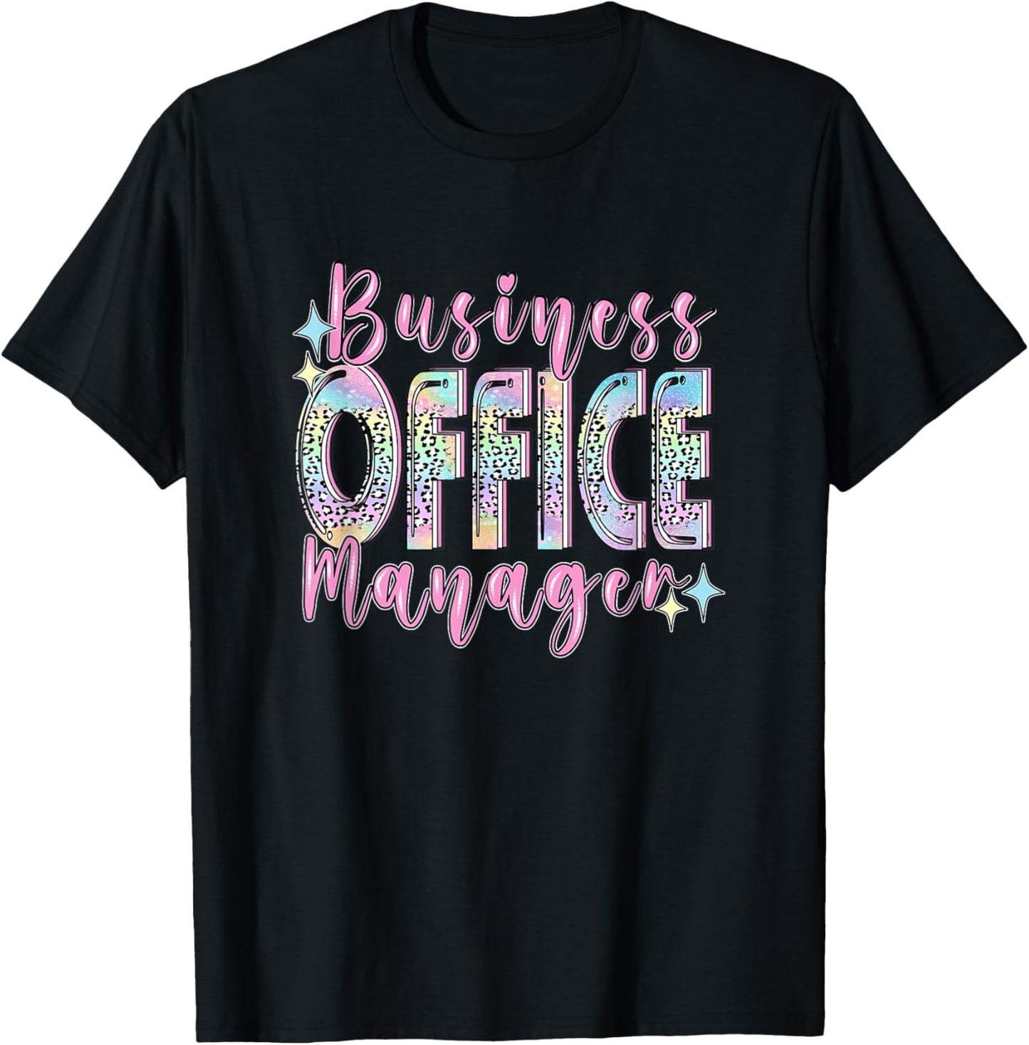 Business Office Manager Funny Front Teamwork Regional Squad T-Shirt - T-Shirt | Black