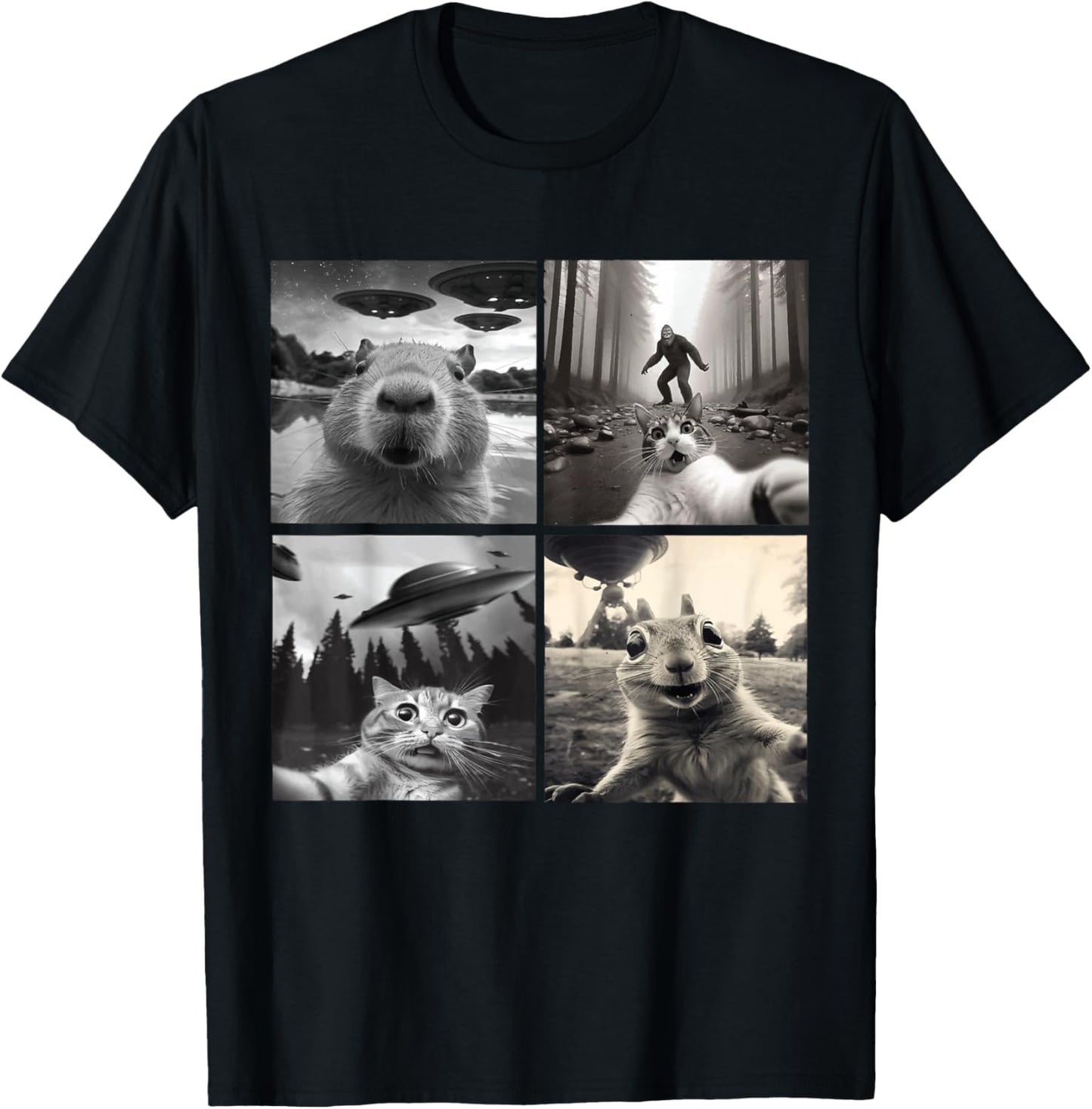Funny Graphic Selfies For Boys Girls T-Shirt - T-Shirt | Black