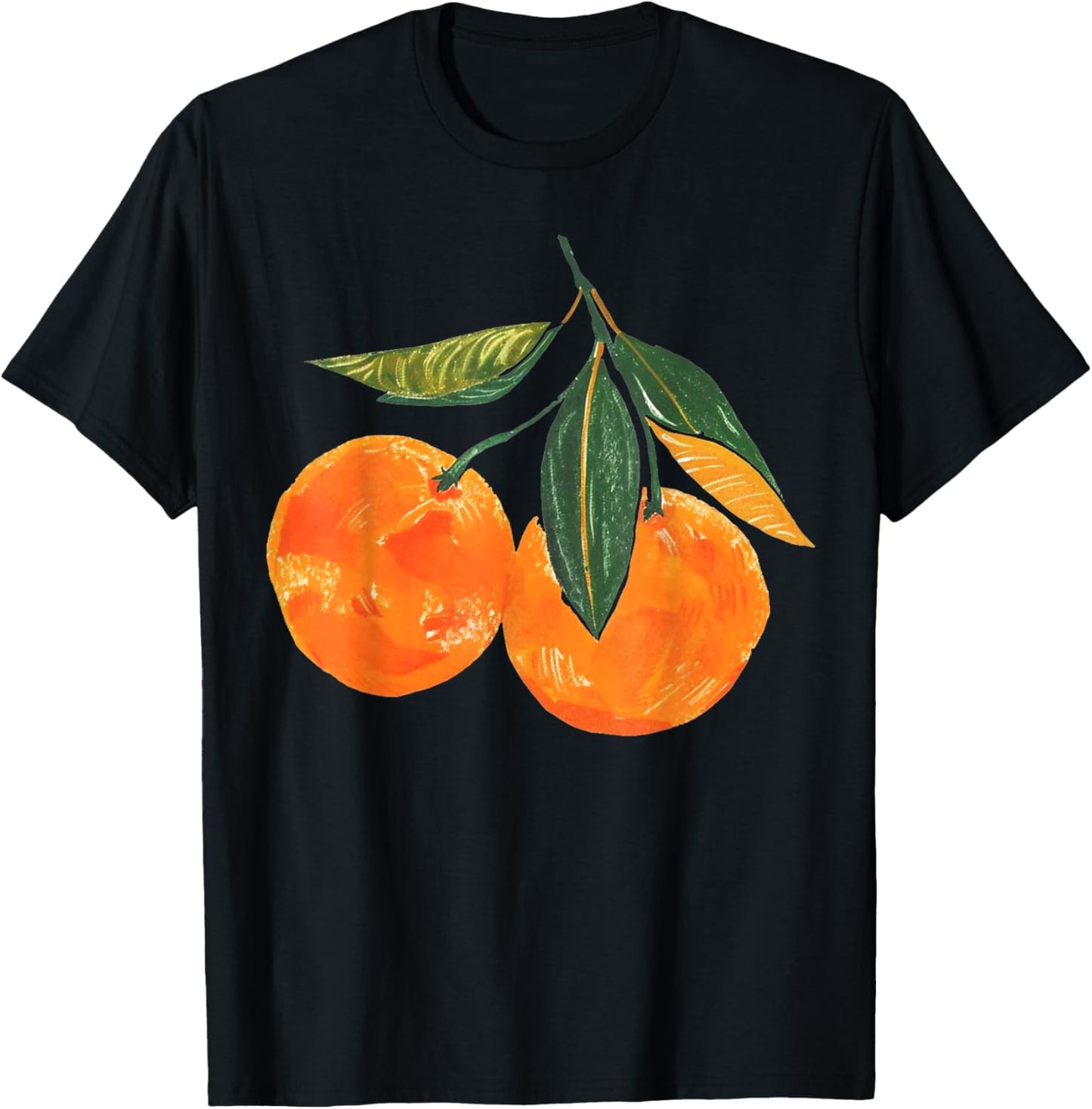 Vintage Graphic Fruit Orange Aesthetic Boho Juicy Men Women T-Shirt - T-Shirt | Black