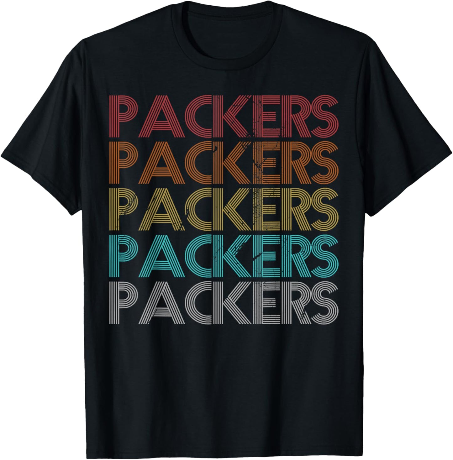 Retro Vintage Packers T-Shirt - T-Shirt | Black
