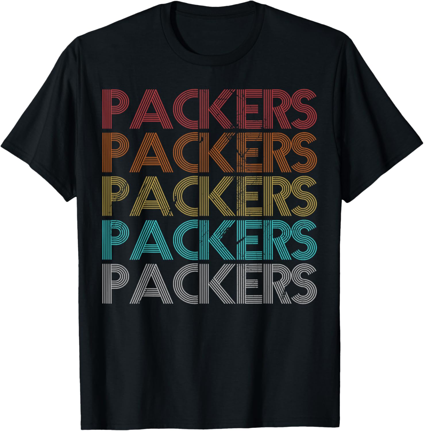 Retro Vintage Packers T-Shirt - T-Shirt | Black