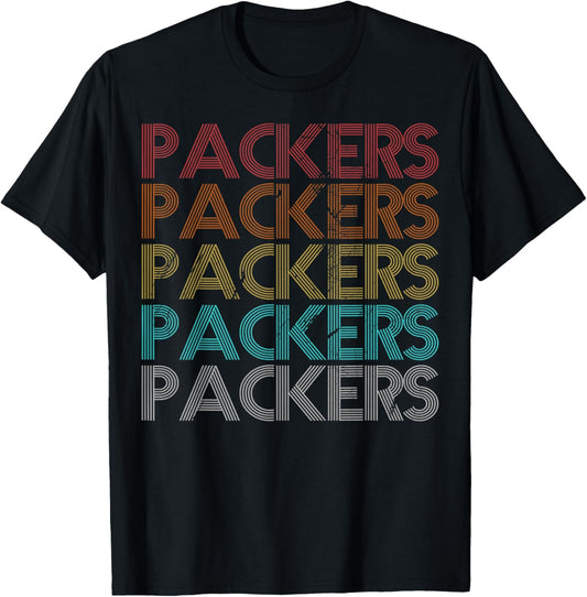 Retro Vintage Packers T-Shirt - T-Shirt | Black