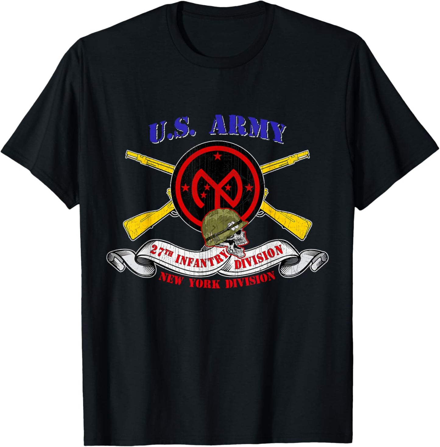 27th Infantry Division 27th ID Veteran New York Division T-Shirt - T-Shirt | Black