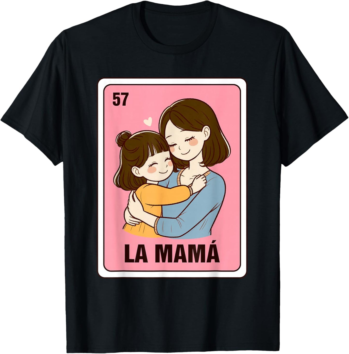 Mexican Mom Daughter Mother’s Day La Mama Mexican Bingo Card T-Shirt - T-Shirt | Black