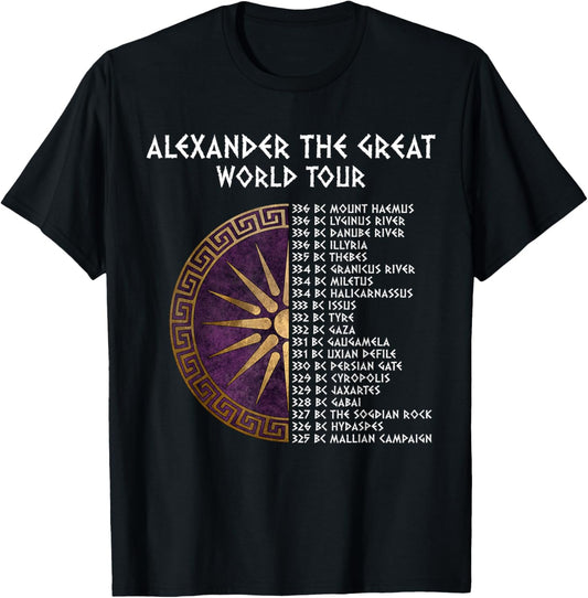 Alexander the Great World Tour Macedon Symbol T-Shirt - T-Shirt | Black