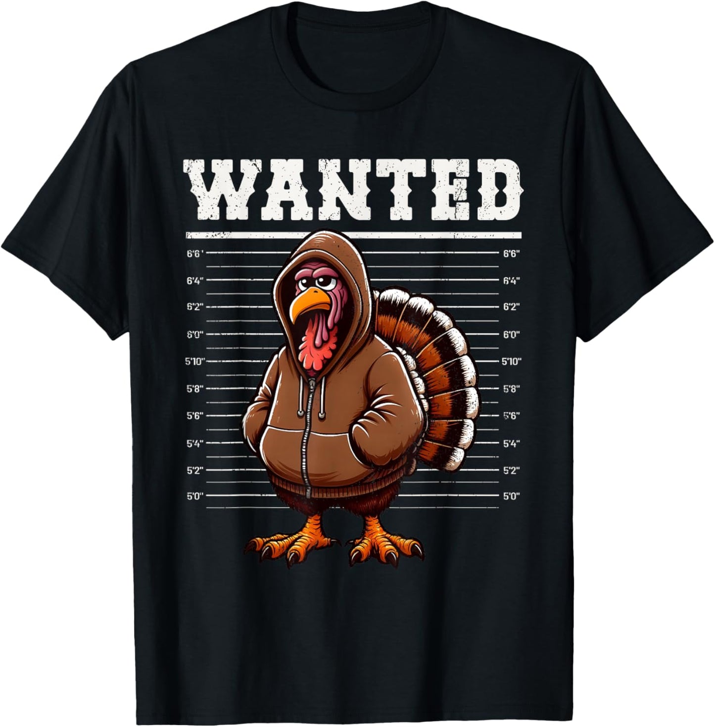 Wanted Turkey Hunting Funny Thanksgiving Men's Women's T-Shirt - T-Shirt | Black