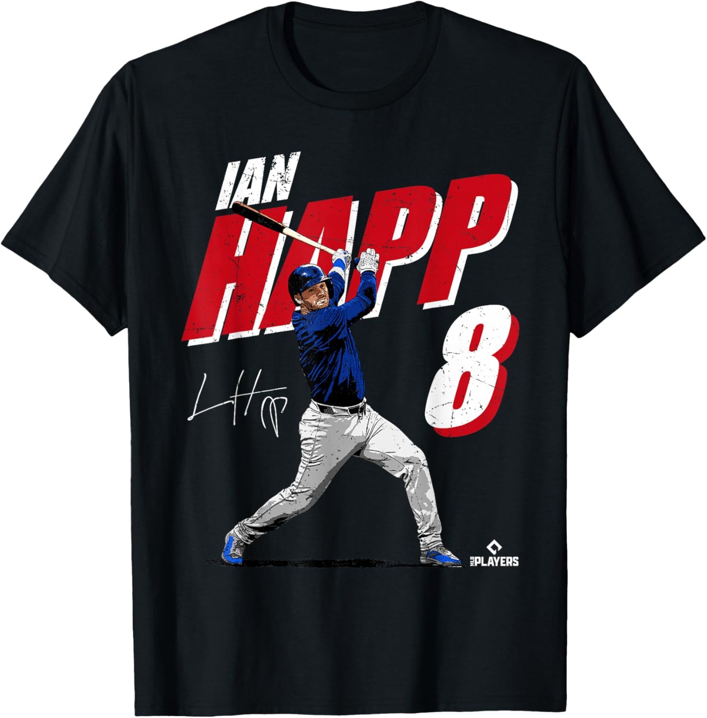 Ian Happ | Chicago Baseball Players | MLBIHP3001 T-Shirt - T-Shirt | Black