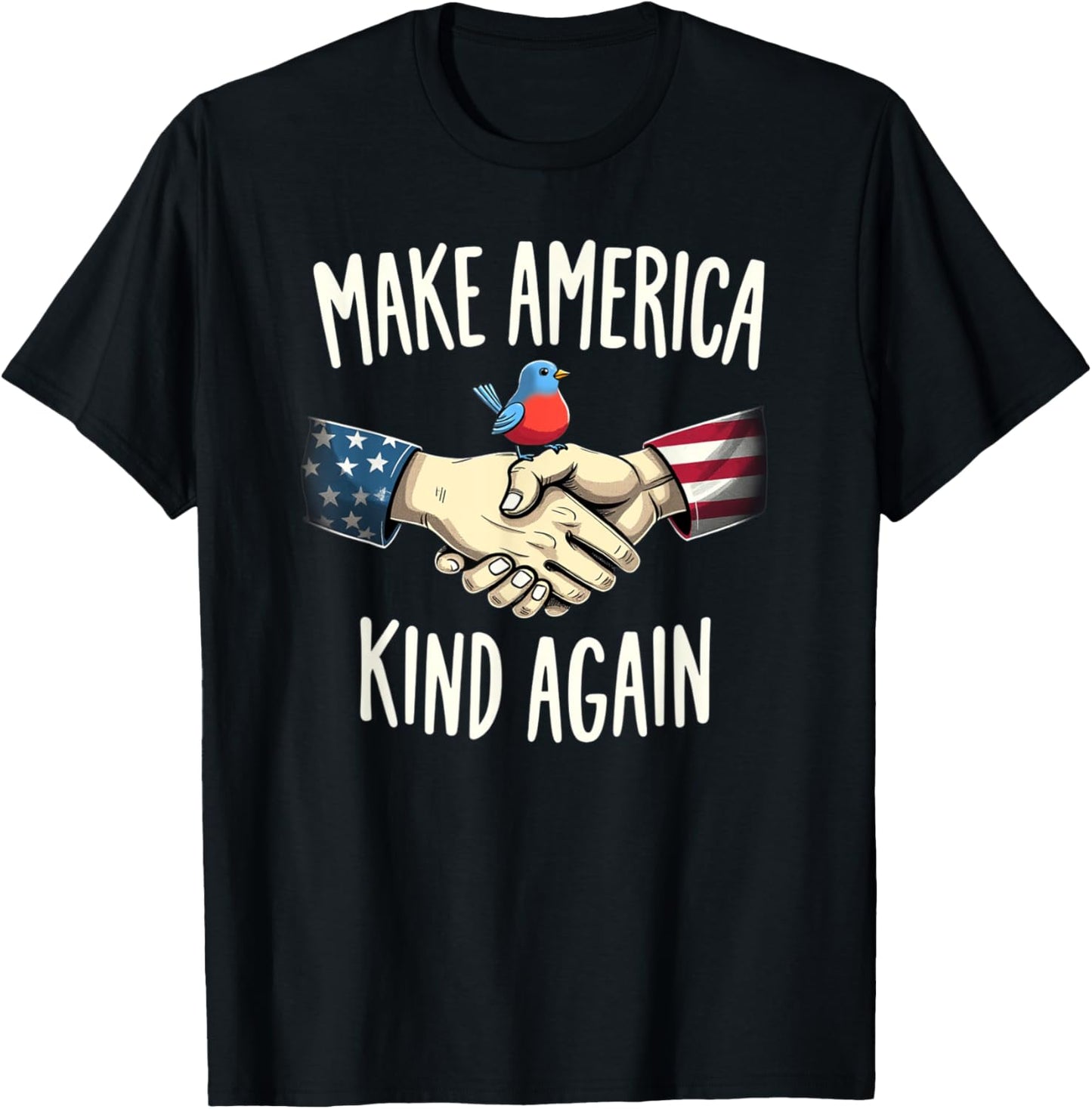 Make America Kind Again Patriotic American Peace T-Shirt - T-Shirt | Black