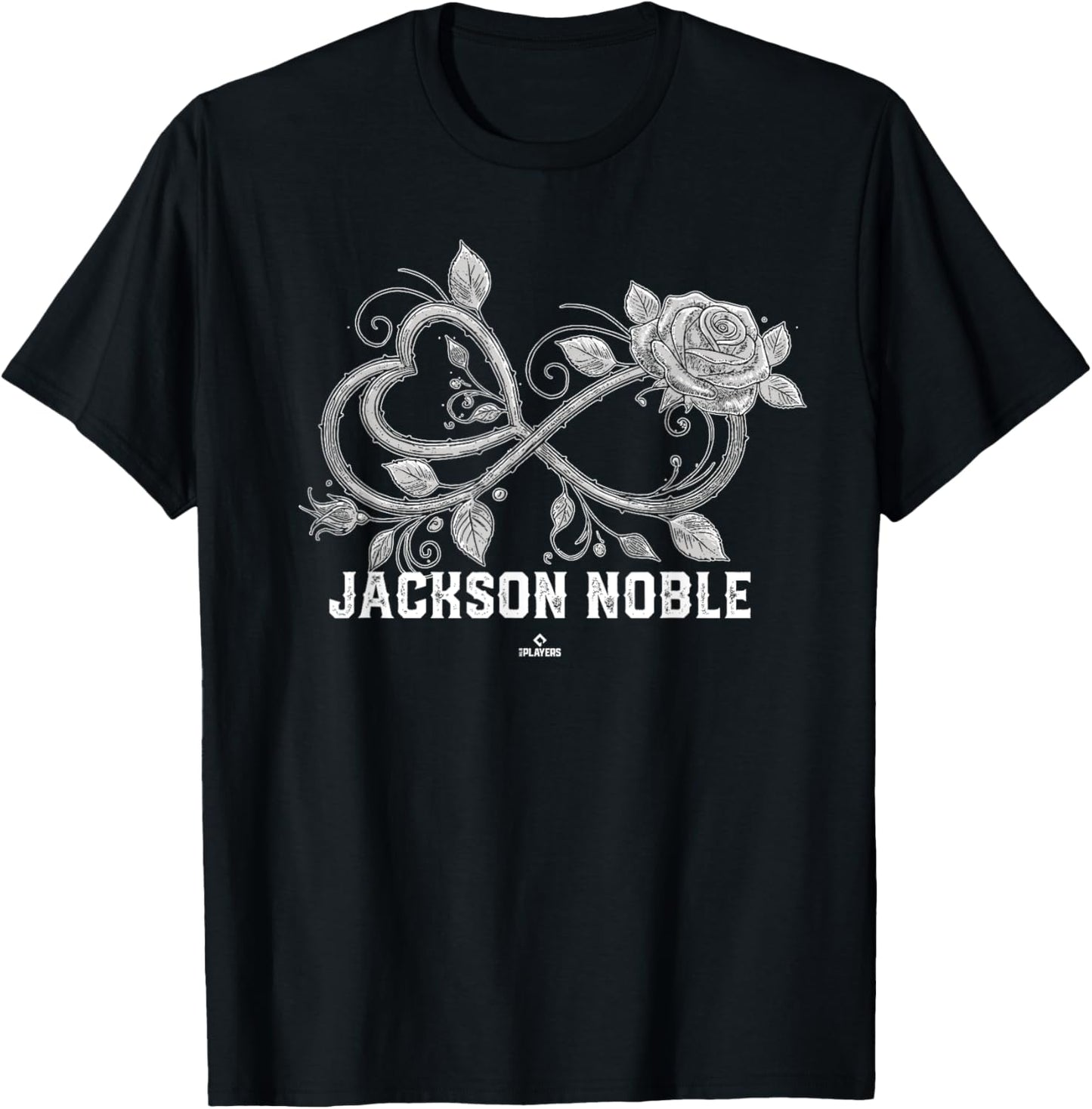 Infinite Heart Rose Thorns Jackson Noble Prospect Baseball T-Shirt - T-Shirt | Black