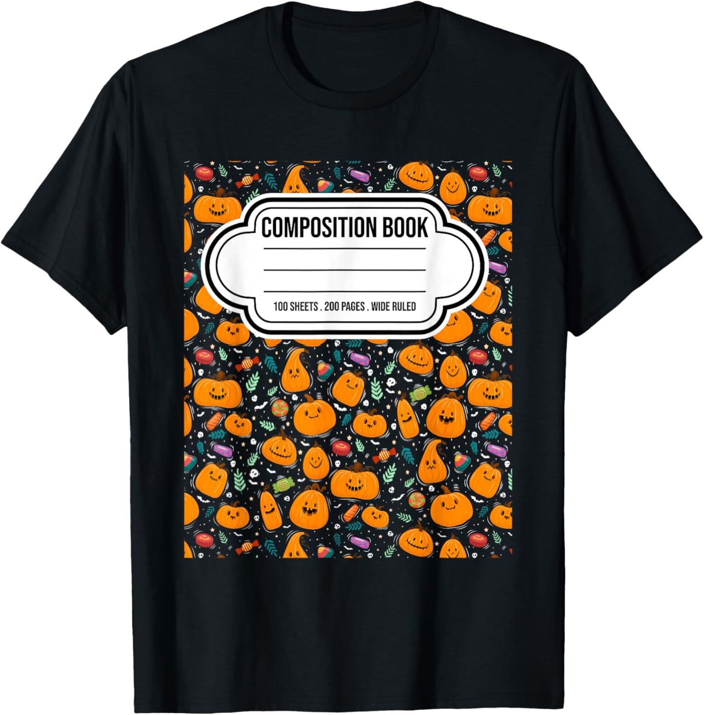 Composition Notebook Shirt Group Halloween Costume - Black, Small - Halloween Costume for Teachers, Students, Book Lovers - Short Sleeve, , Classic Fit, -Adults & Kids T-Shirt - T-Shirt | Black