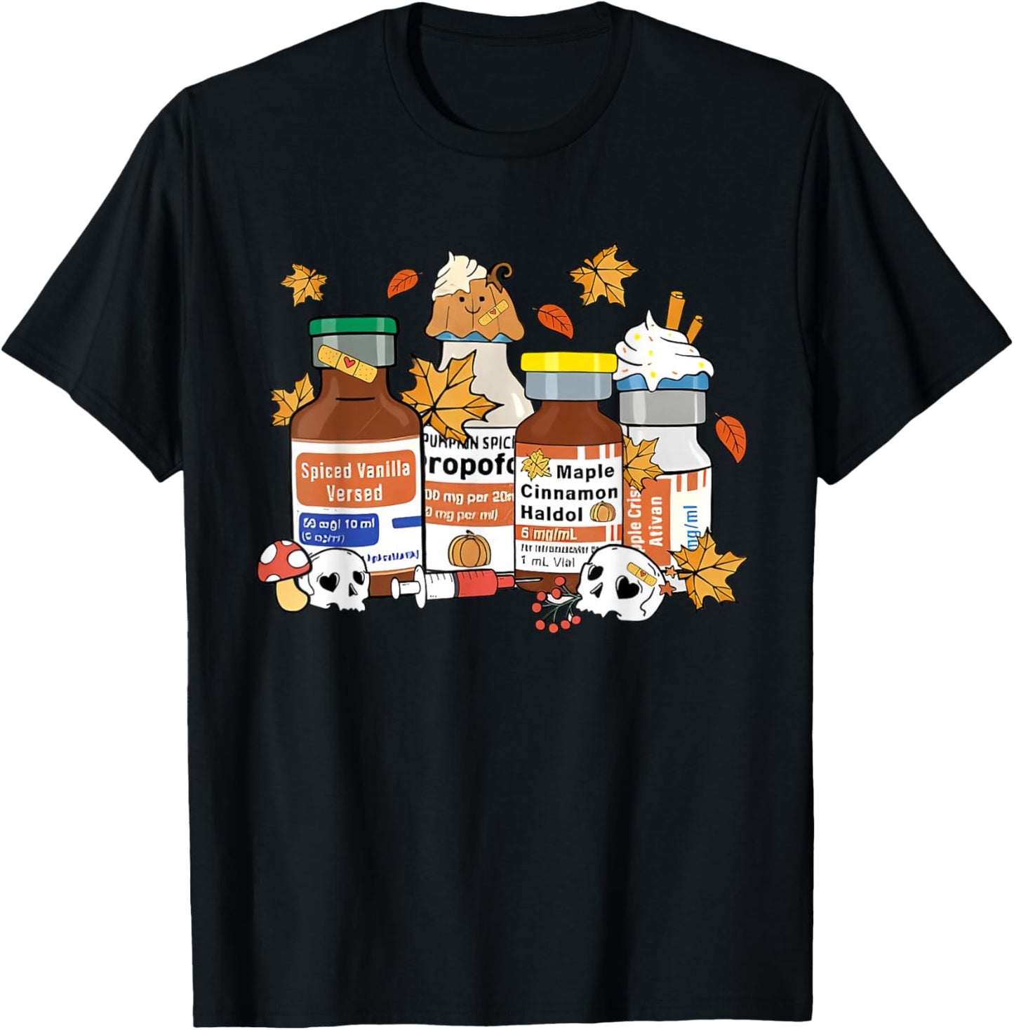 Thanksgiving Er Nurse Fall Nurse Shirt Er Ed Emergency Room T-Shirt - T-Shirt | Black