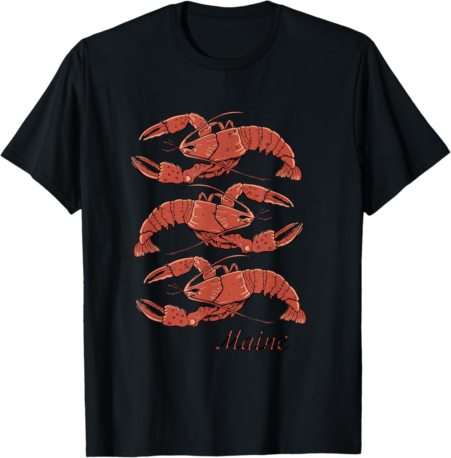Maine Lobster Vintage Style T-Shirt - T-Shirt | Black