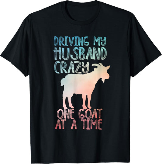 Funny Goat Design Girls Farm Animal Goat Farmer T-Shirt - T-Shirt | Black
