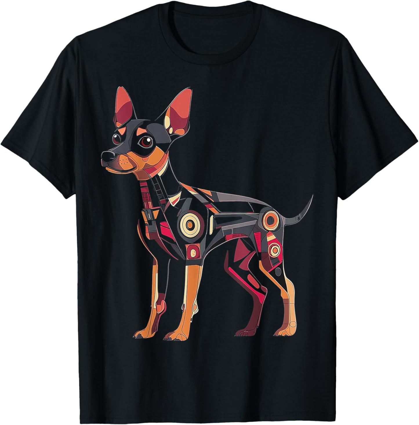 Miniature Pinscher Dog Motif Pet Art Miniature Pinscher Women Kids T-Shirt - T-Shirt | Black