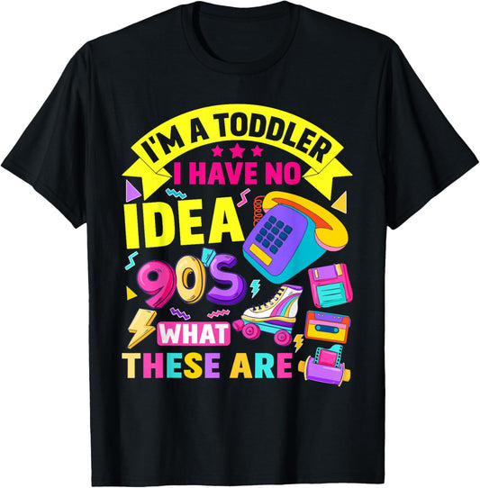 90s Outfit Ideas For Toddlers & 90s Theme Kids 90s Nostalgia T-Shirt - T-Shirt | Black