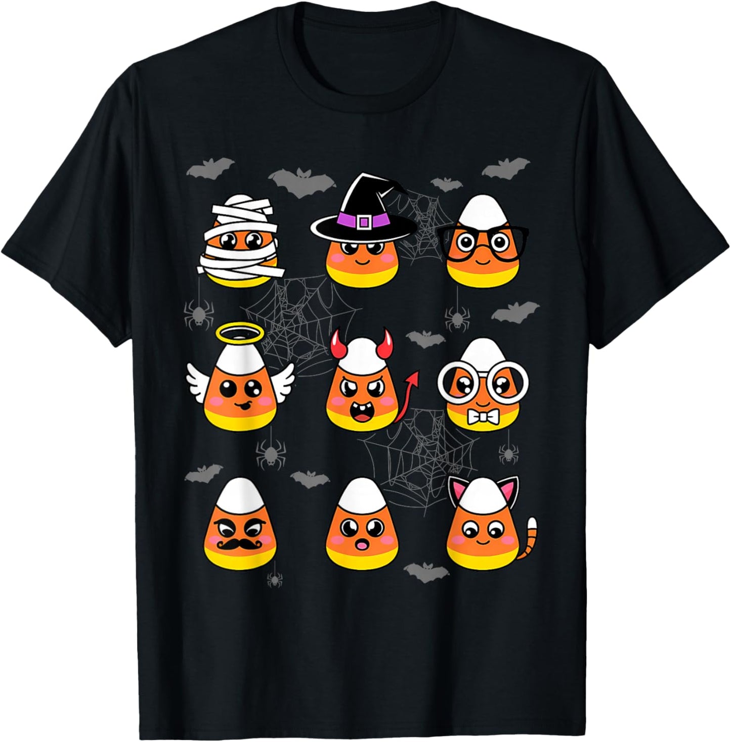 Candy Corn Costume Characters - Cute Halloween Kids T-Shirt - T-Shirt | Black