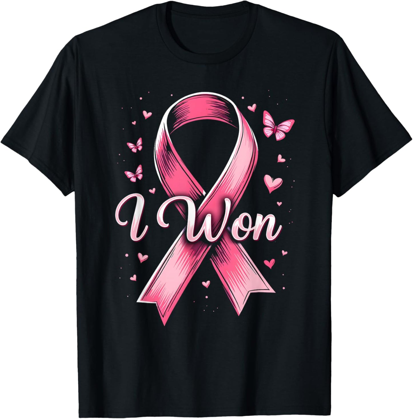 I Won Breast Cancer Awareness Breast Cancer Survivor Women T-Shirt - T-Shirt | Black