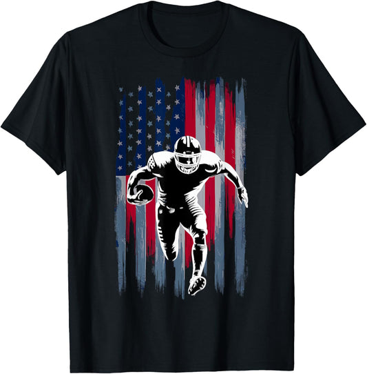 American Football Flag T-Shirt - T-Shirt | Black