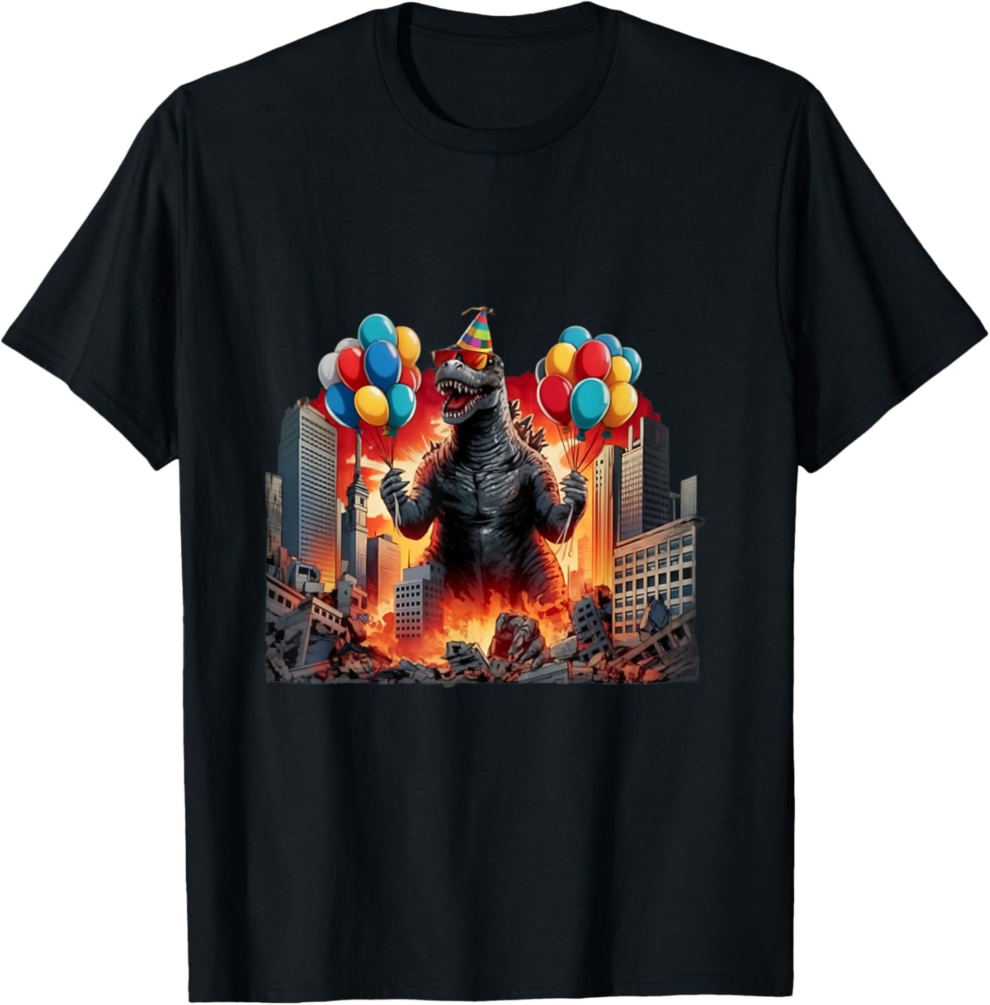 Kaiju Birthday Party Japan Monster Movie Bday Japanese T-Shirt - T-Shirt | Black