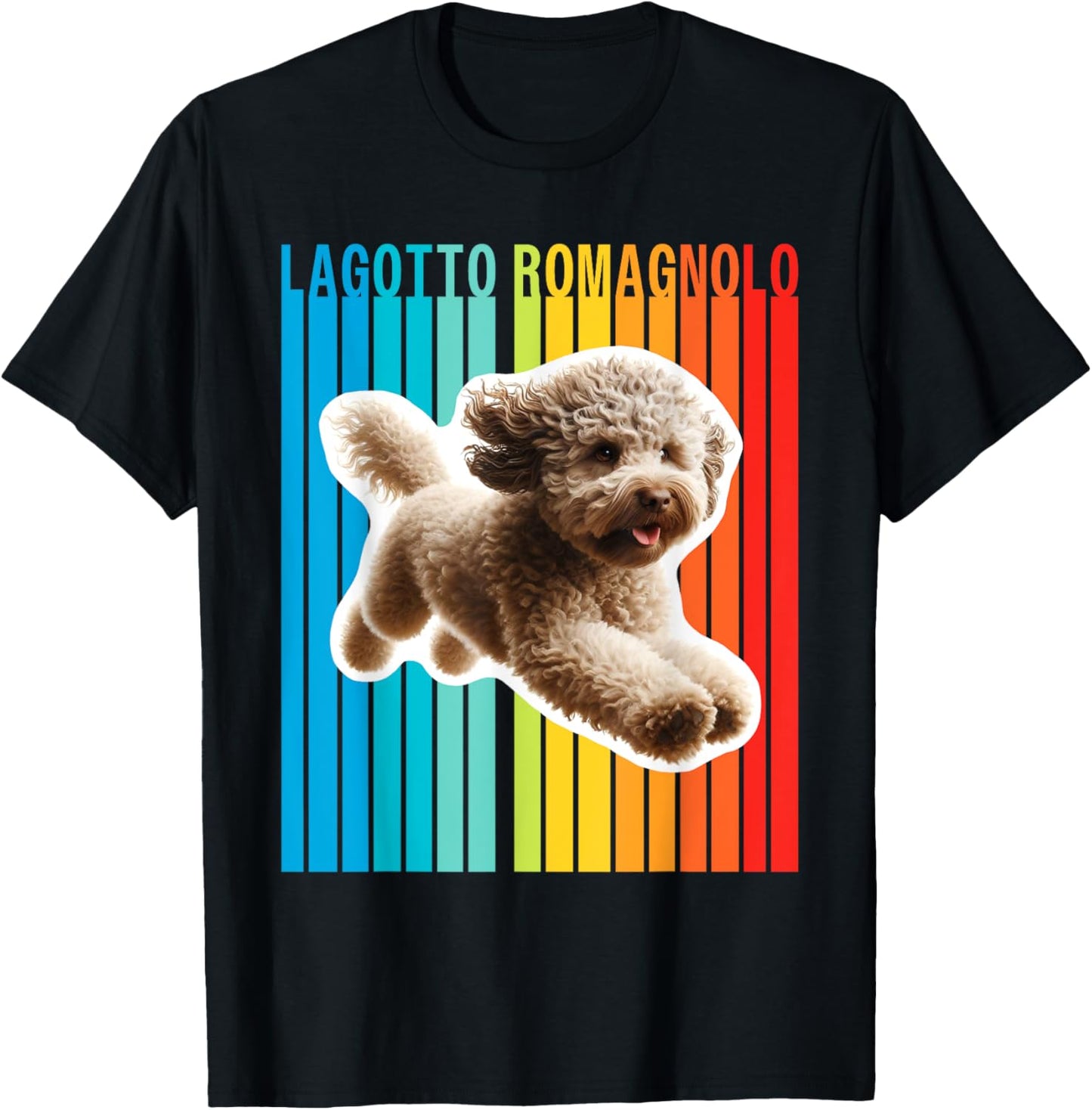 Colorful Lagotto Romagnolo T-Shirt - T-Shirt | Black