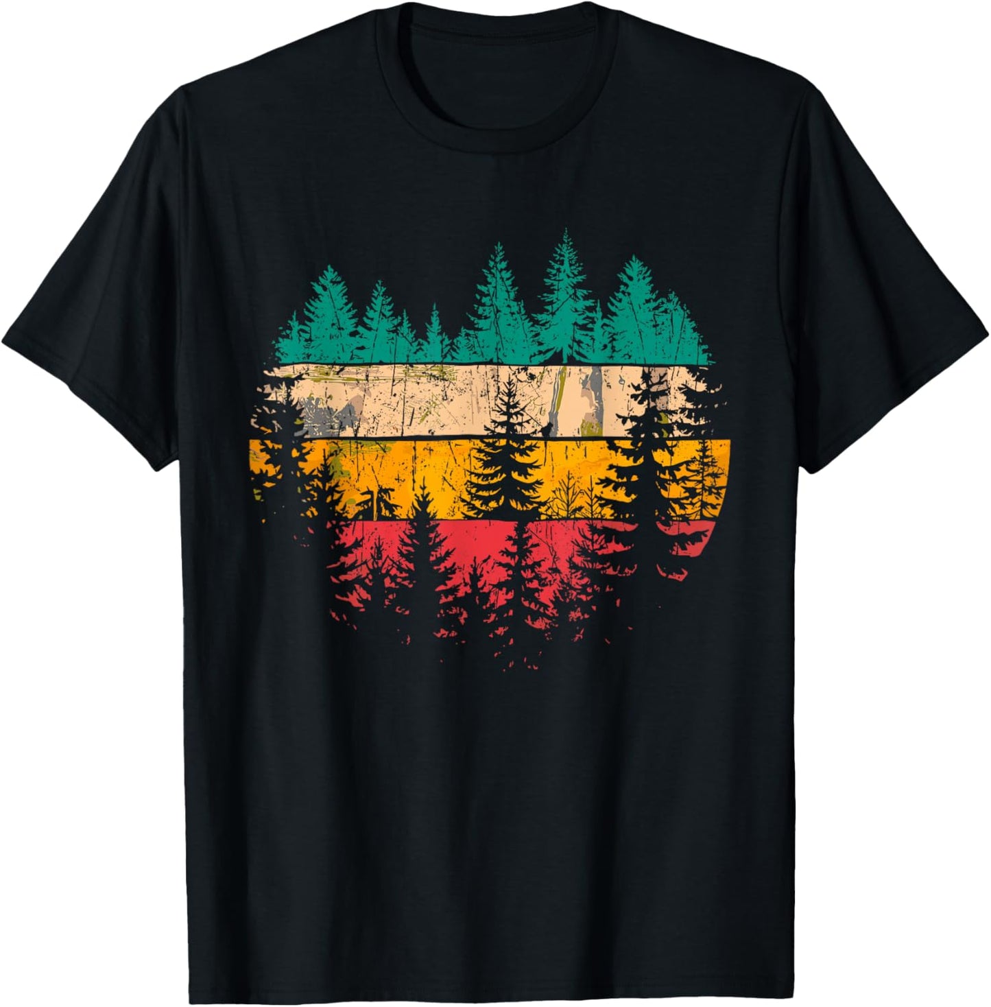 Trees Outdoors Nature Wildlife Forest T-Shirt - T-Shirt | Black
