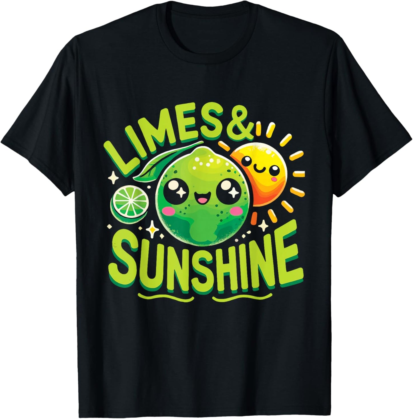 Limes & Sunshine T-Shirt - T-Shirt | Black