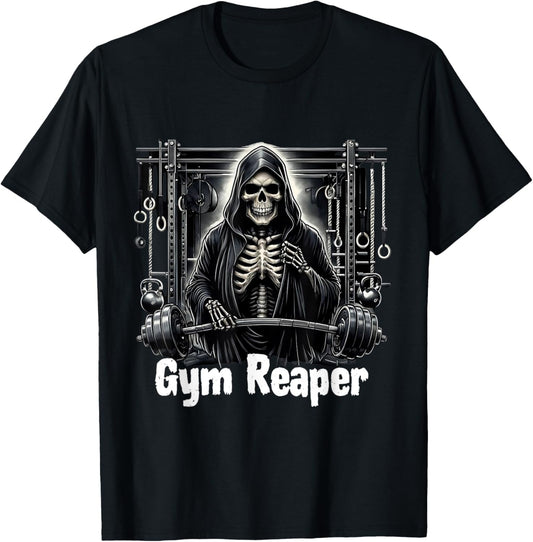 Funny Gym Reaper Workout Bodybuilding T-Shirt - T-Shirt | Black