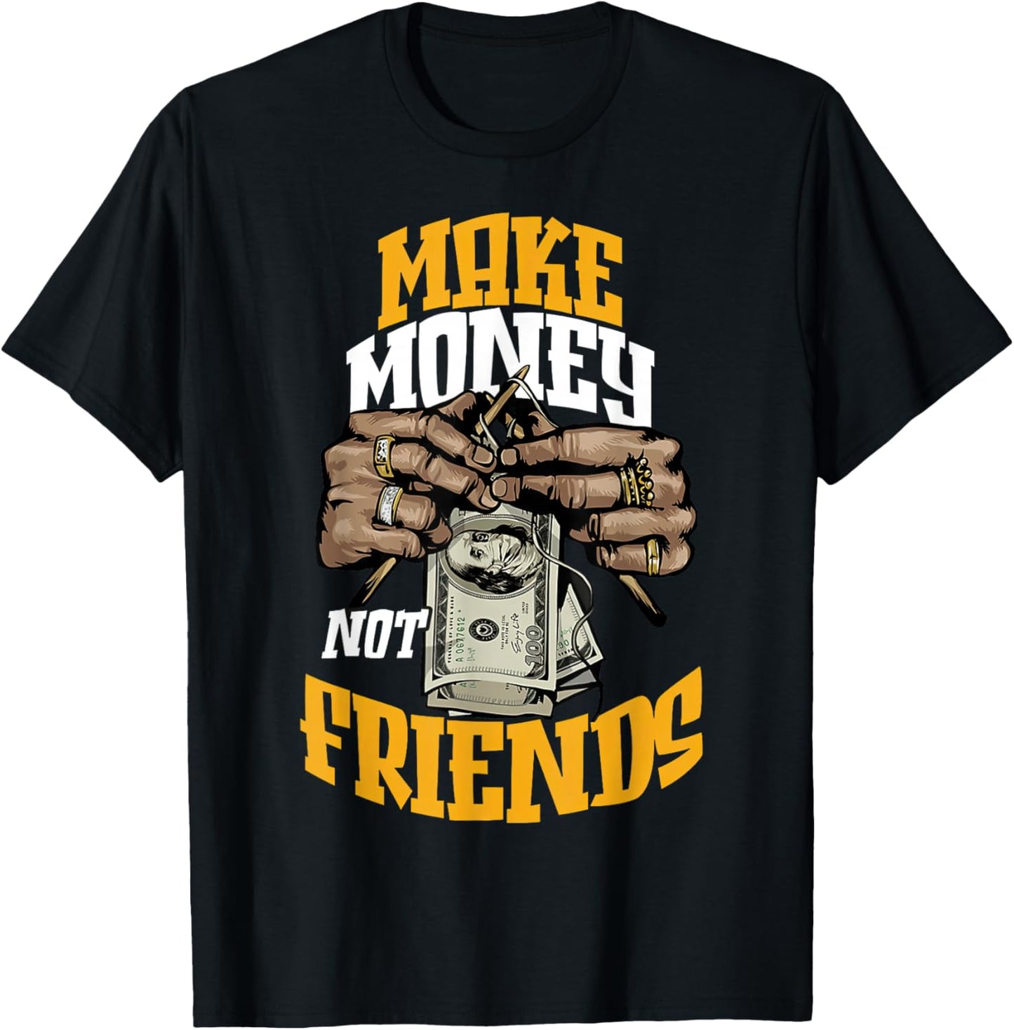 Ochre Yellow Black White Color Match T-Shirt - T-Shirt | Black