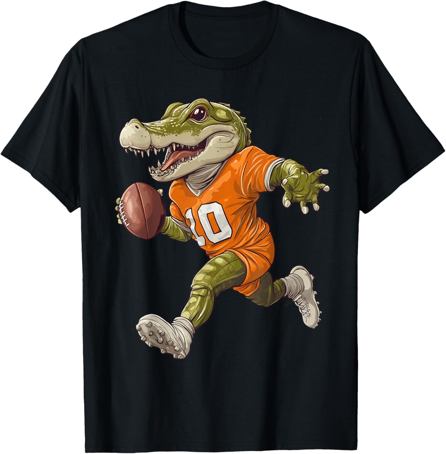 Football Alligator Apparel Sport Design Football Player T-Shirt - T-Shirt | Black