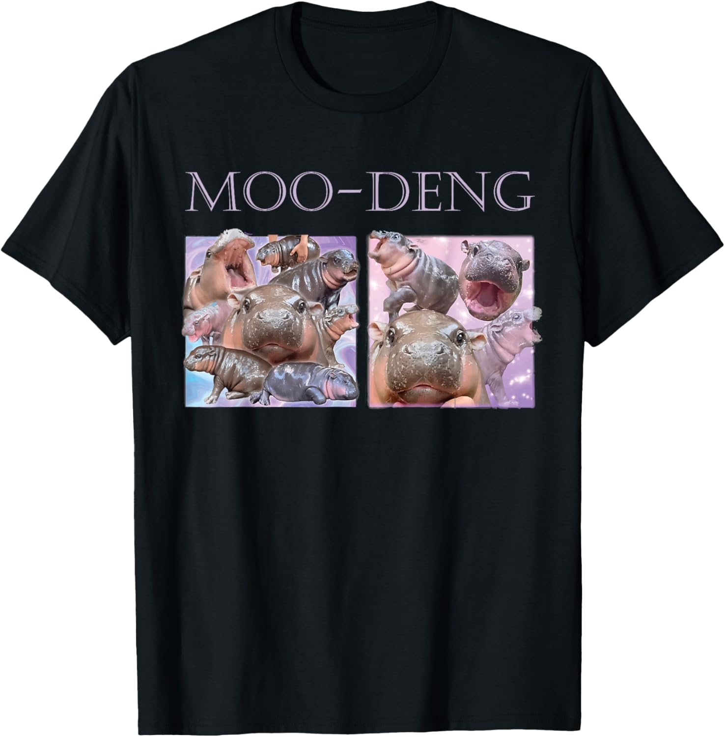MOO-DENG The Famous Baby Pigmy Hippo MOODENG T-Shirt - T-Shirt | Black