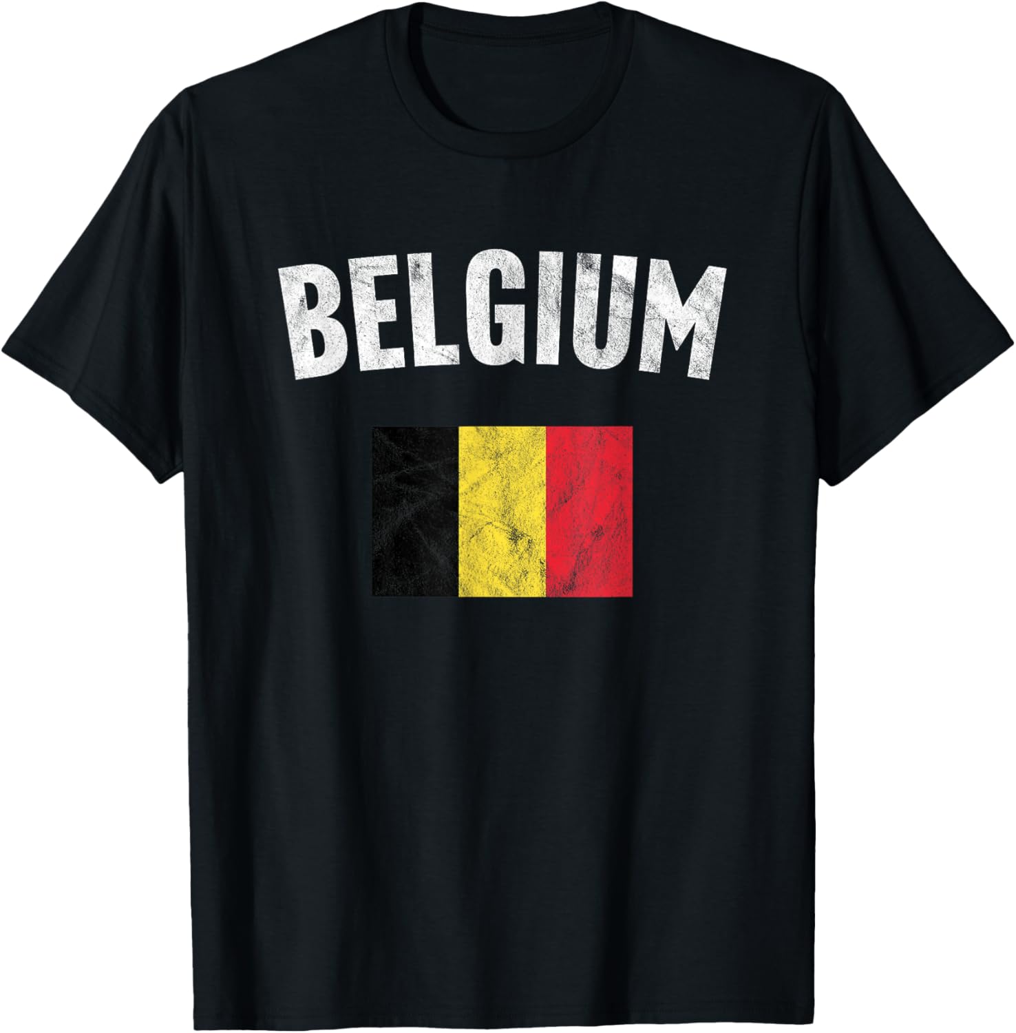 Belgium Flag T-Shirt - T-Shirt | Black