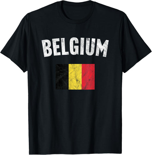 Belgium Flag T-Shirt - T-Shirt | Black