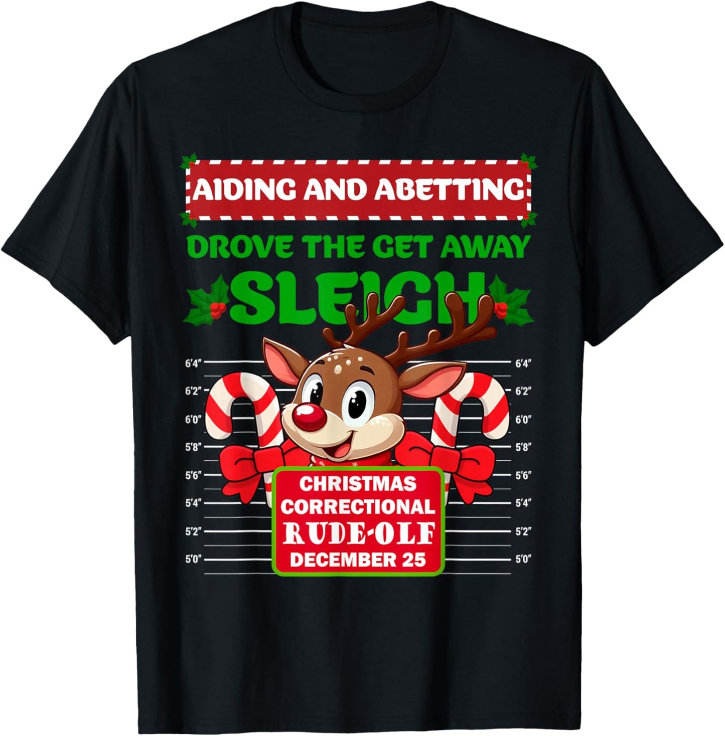 Funny Characters Inmate Christmas Matching Family Group Sets T-Shirt - T-Shirt | Black