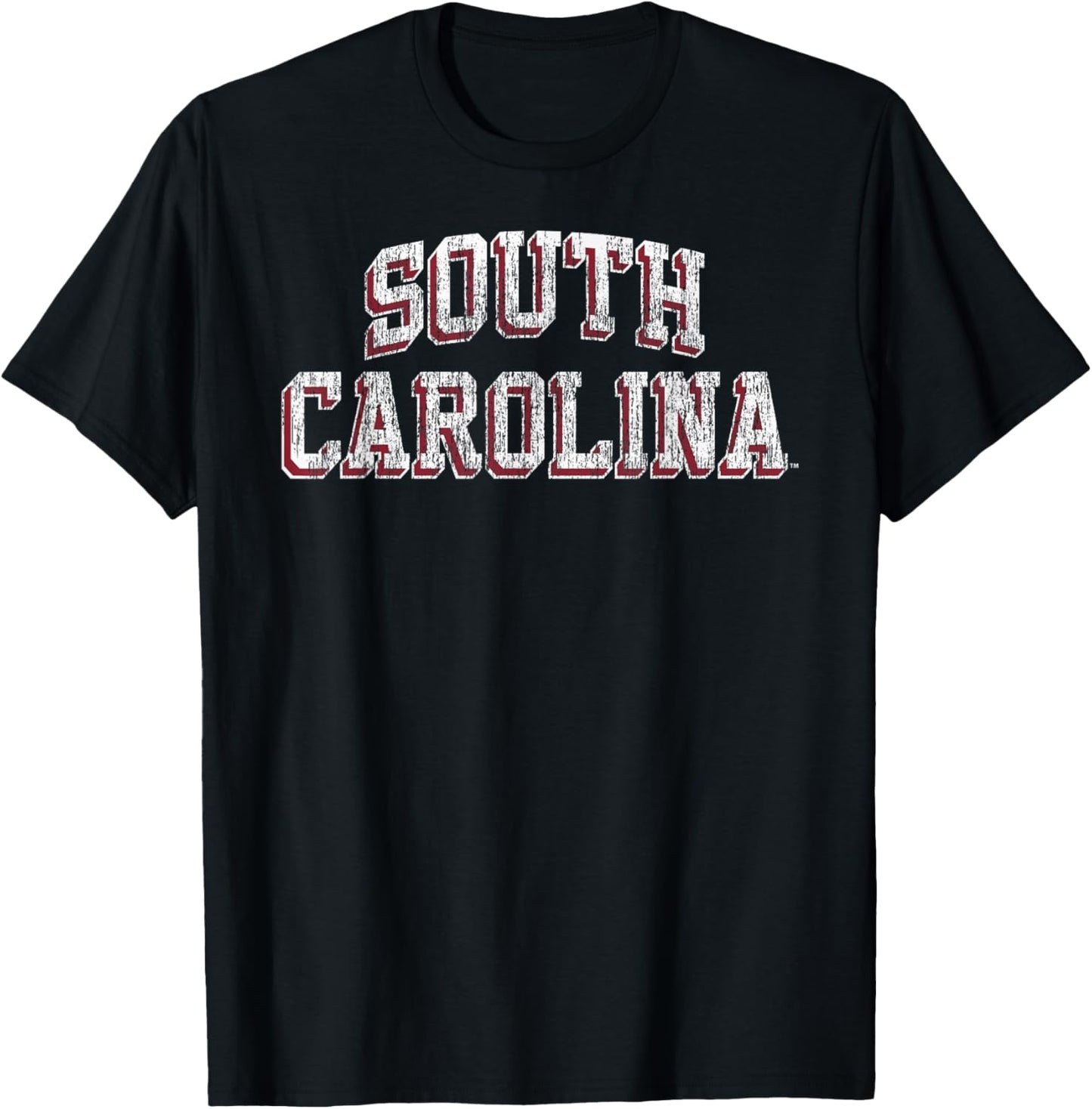 South Carolina Gamecocks Retro Arch Officially Licensed T-Shirt - T-Shirt | Black
