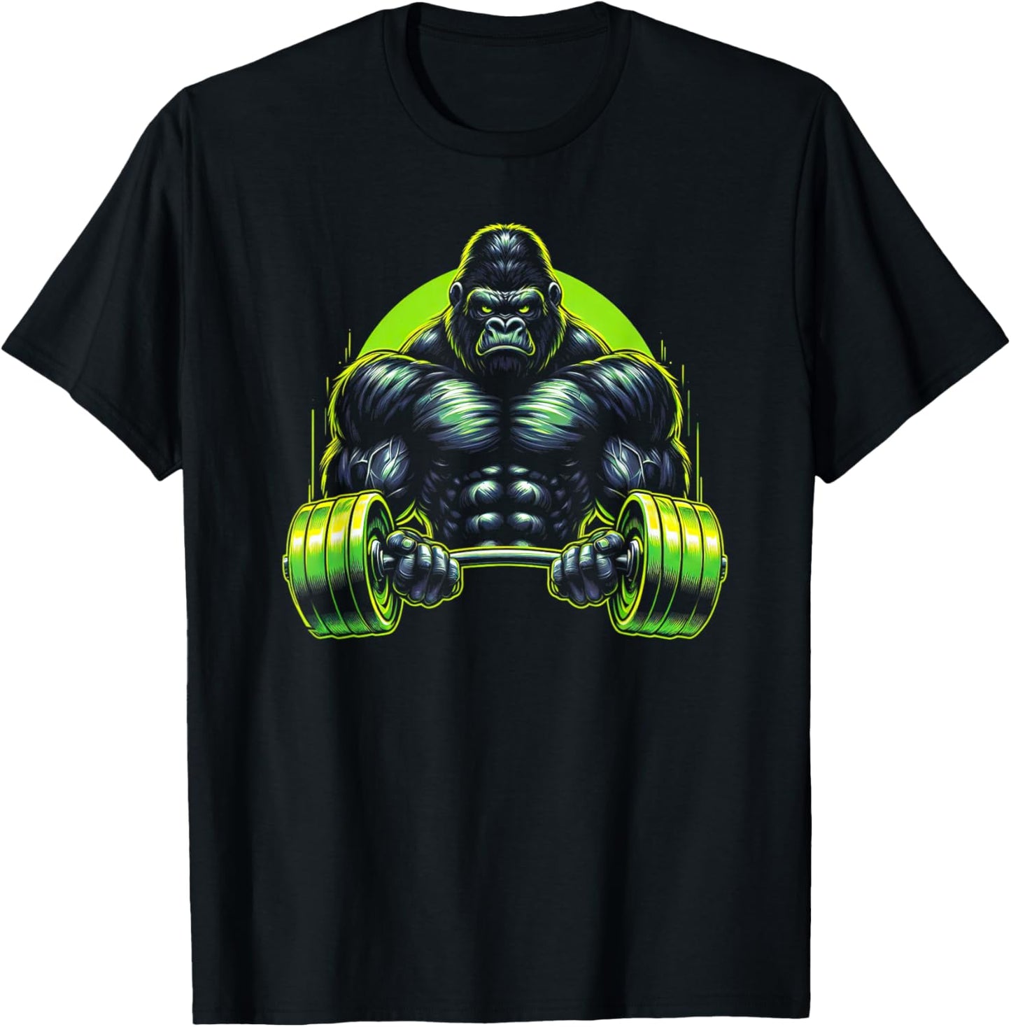 Gorilla Monkey Gym Wear Bodybuilding Workout Motivation T-Shirt - T-Shirt | Black