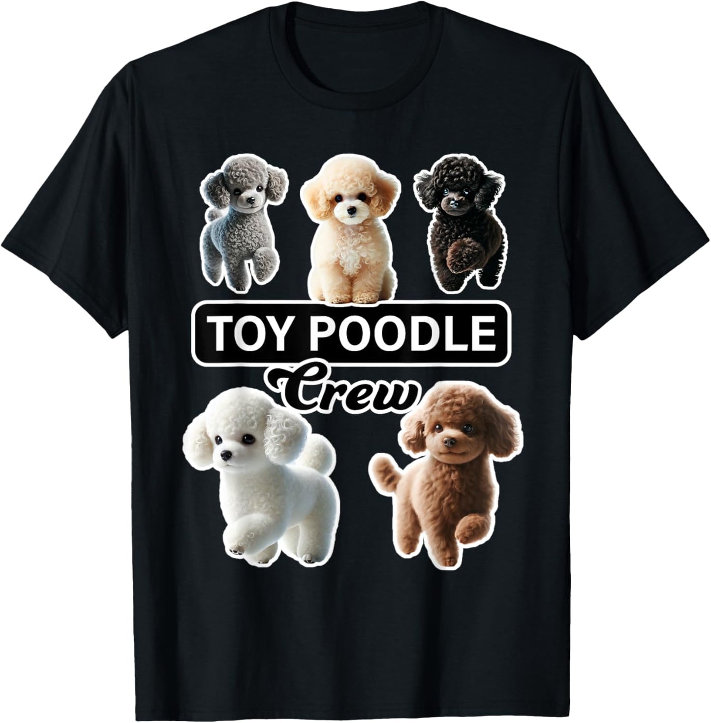 Toy Poodle Crew T-Shirt - T-Shirt | Black