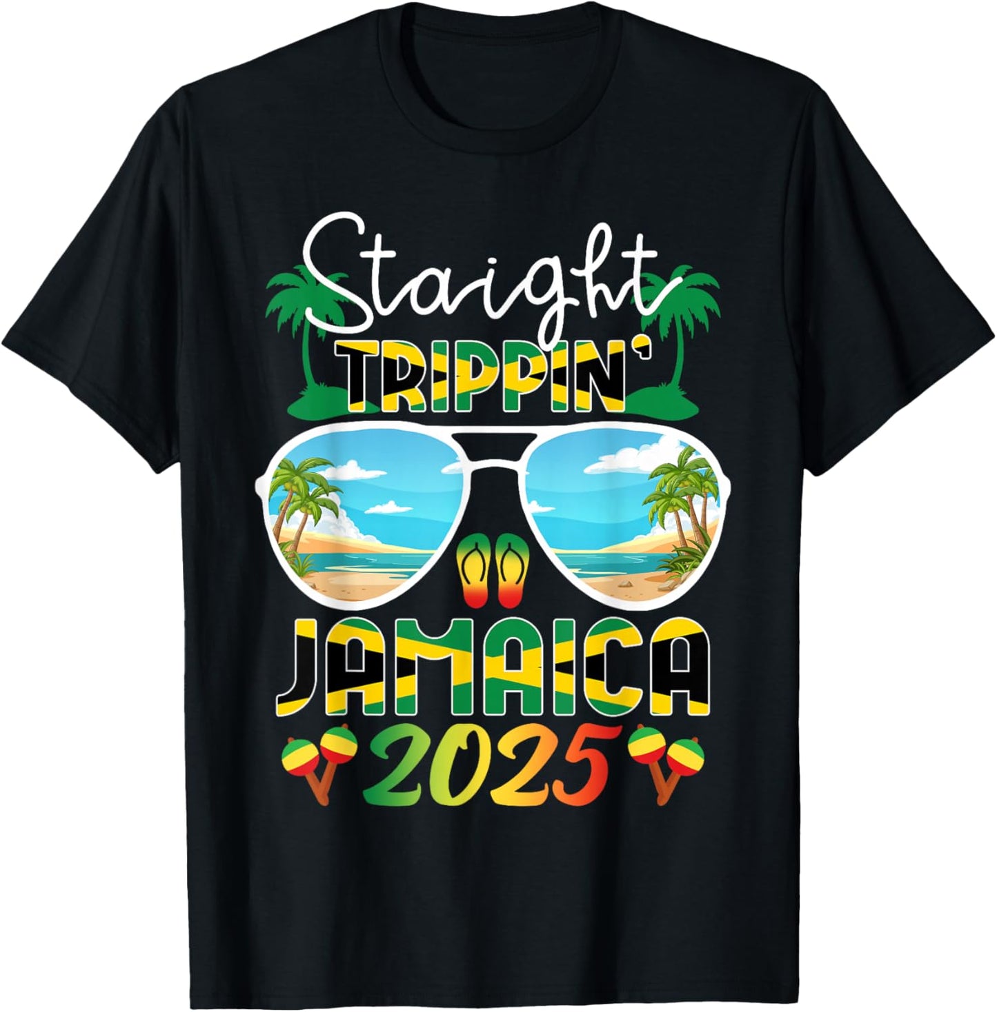 Jamaica Reunion Family Friends Trip 2025 Birthday Squad T-Shirt - T-Shirt | Black
