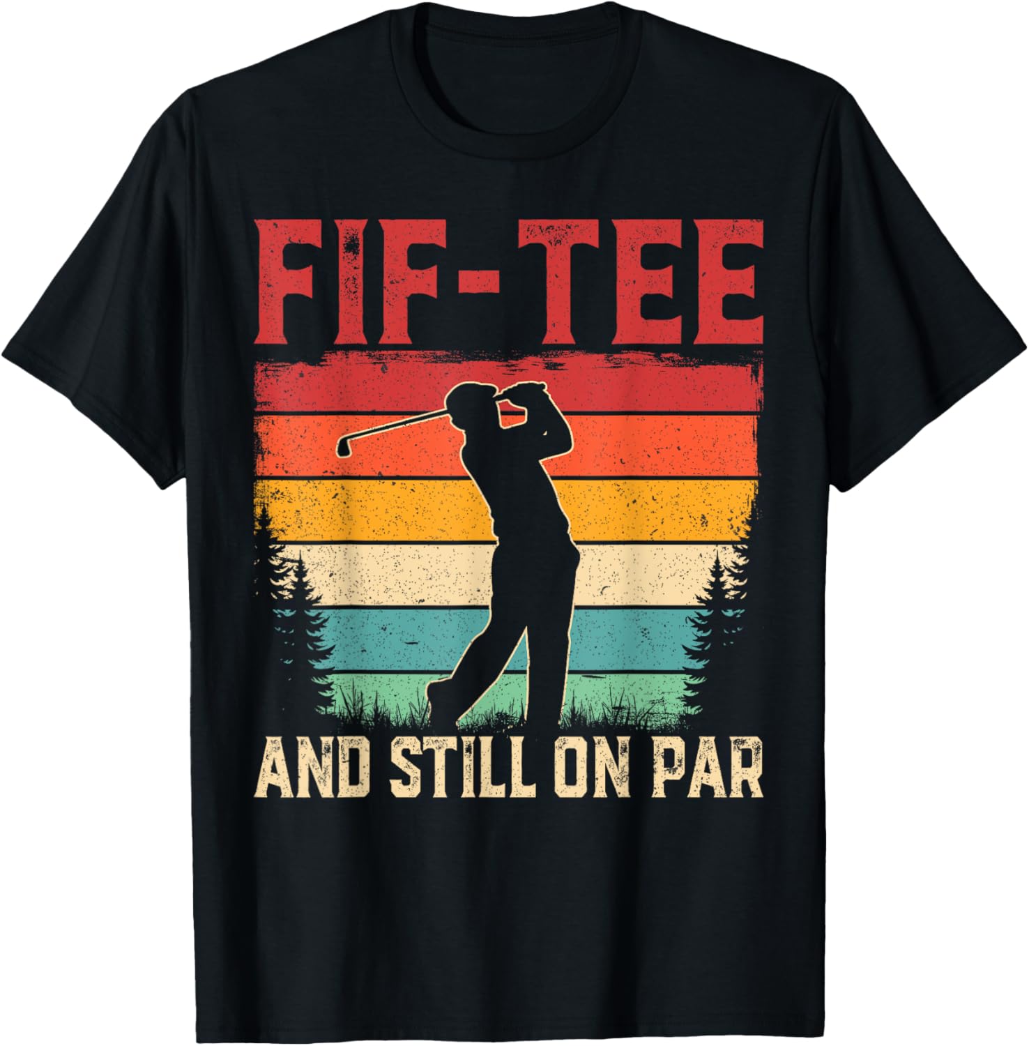 Retro Vintage Funny Golfer Gifts - 50th Birthday Golf T-Shirt - T-Shirt | Black