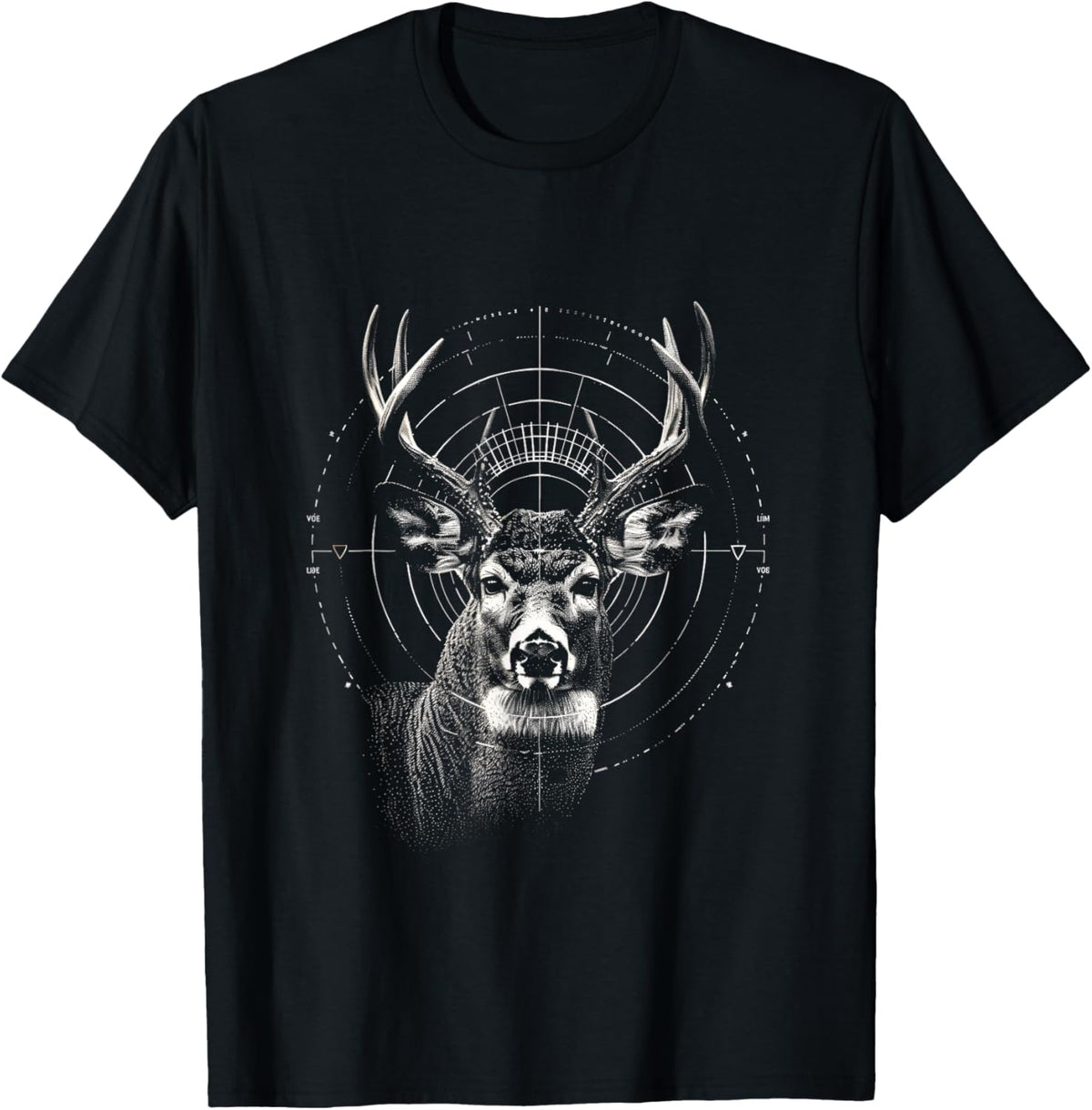 Deer Hunting Crosshairs Big Buck Deer hunting T-Shirt - T-Shirt | Black