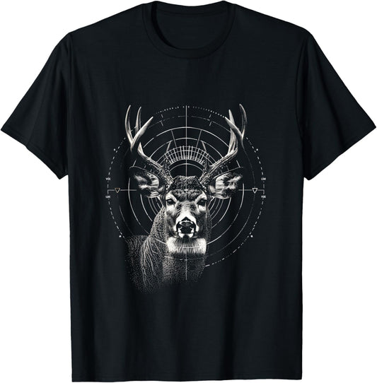 Deer Hunting Crosshairs Big Buck Deer hunting T-Shirt - T-Shirt | Black