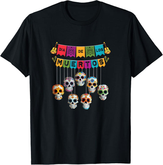 Dia De Los Muertos Mexican Day Of Death T-Shirt - T-Shirt | Black